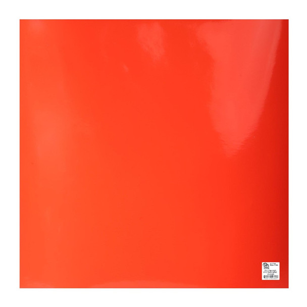 PA Vinyl 12 inch x 12 inch Sheet Permanent Gloss Orange Red UPC 12pc