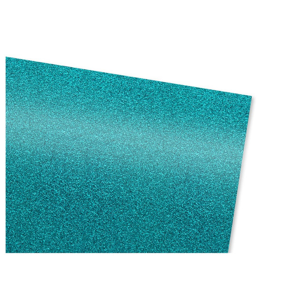 PA Vinyl Iron On Roll 12 inch x 15 inch Stretch Glitter Light Blue