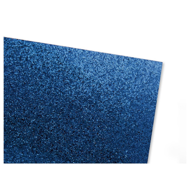 PA Vinyl Iron On Roll 12 inch x 20 inch Stretch Glitter Texture Royal Blue