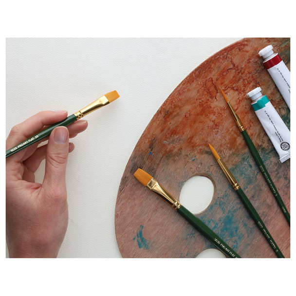 Pro Art Brush Artist Select Gold Nylon Flat #12 Package