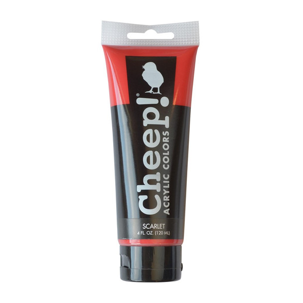 Cheep! Acrylic Paint 4oz Tube Scarlet