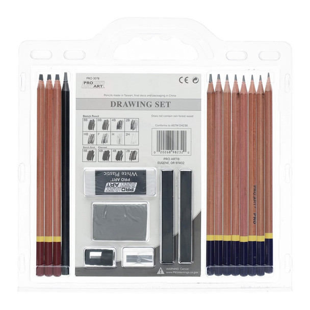 Pro Art Sets Pencil Sketch and Draw 18pc