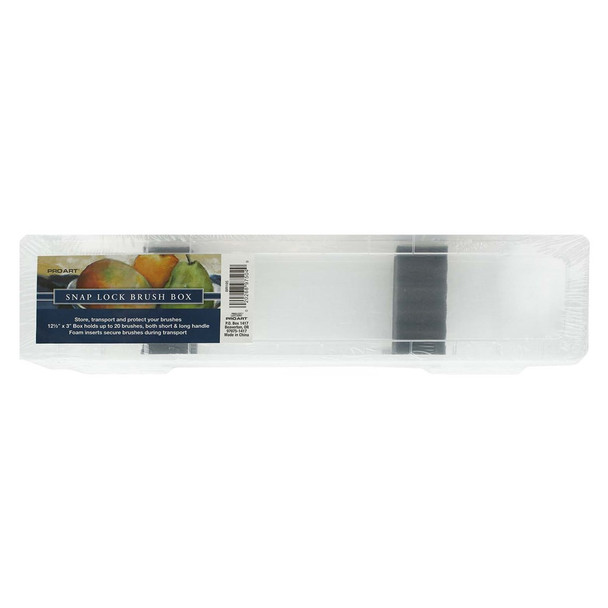 Pro Art Box Brush With Insert 12.5 inch x 3 inch Clear