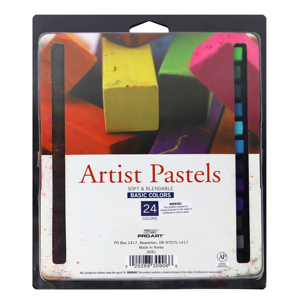 Pro Art Artist Pastel Square Basic Colors 24pc