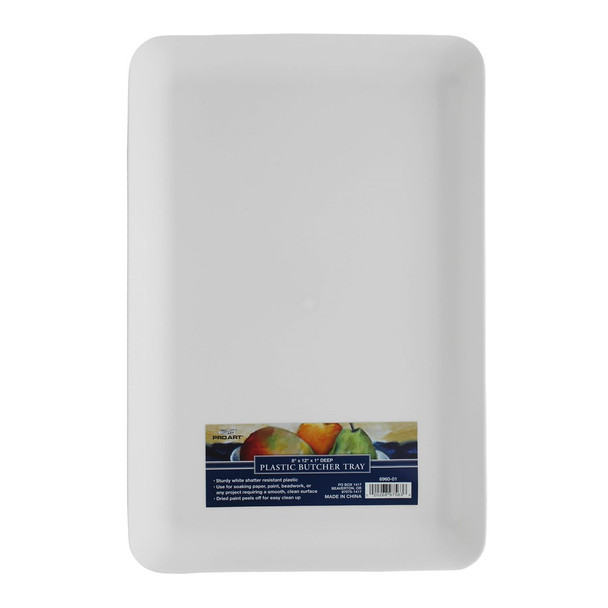 Pro Art Palette Tray Butcher Plastic 8 inch x 12 inch x 1 inch