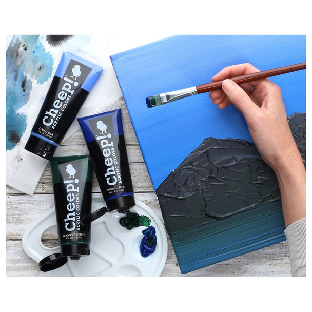 Cheep! Acrylic Paint 4oz Tube Cerulean Blue