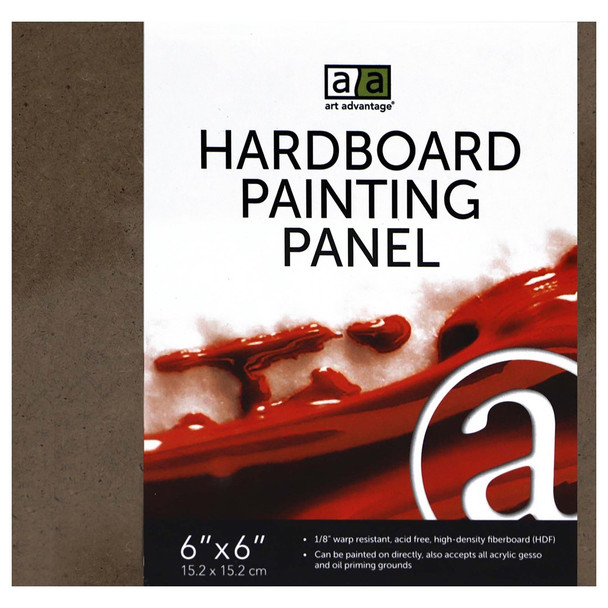 Art Advantage Hardboard Painting Panel 6 inch x 6 inch