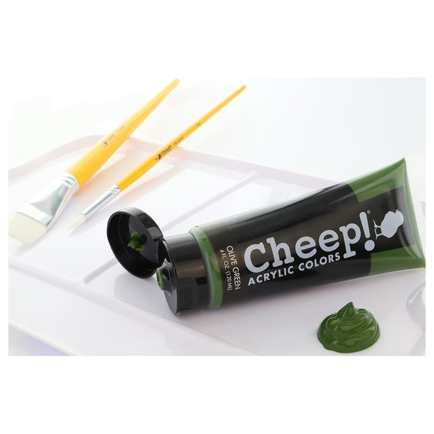 Cheep! Acrylic Paint 4oz Tube Olive Green