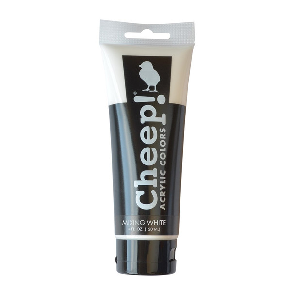 Cheep! Acrylic Paint 4oz Tube Mixing White