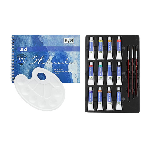 Art Advantage Watercolor Paint Set Mini 17pc