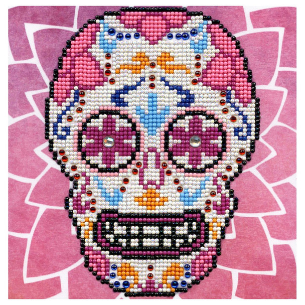 Diamond Art Kit Beginner 8 inch x 8 inch Sugar Skull