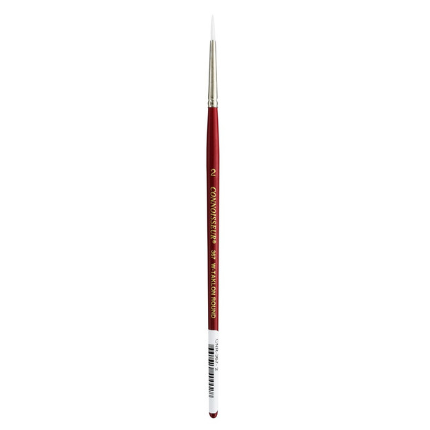 Connoisseur White Taklon Brush Short Handle Round 2