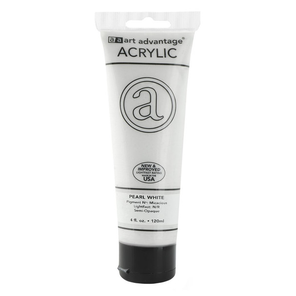 Art Advantage Acrylic Paint 4oz Pearl White