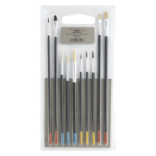 Pro Art Brush Set Multi Media 10pc