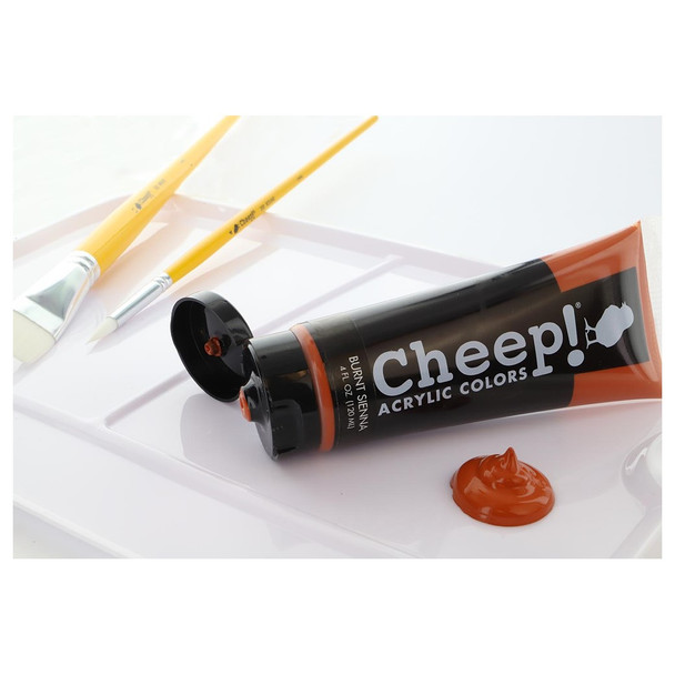 Cheep! Acrylic Paint 4oz Tube Burnt Sienna