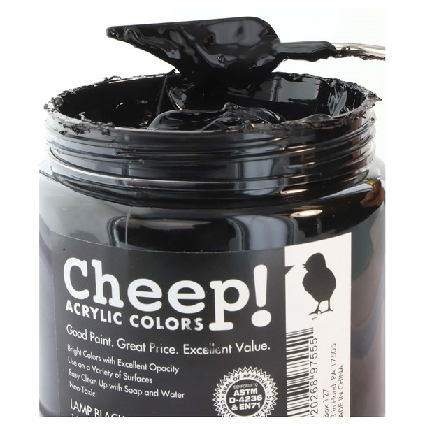 Cheep! Acrylic Paint 16.9oz Jar Lamp Black