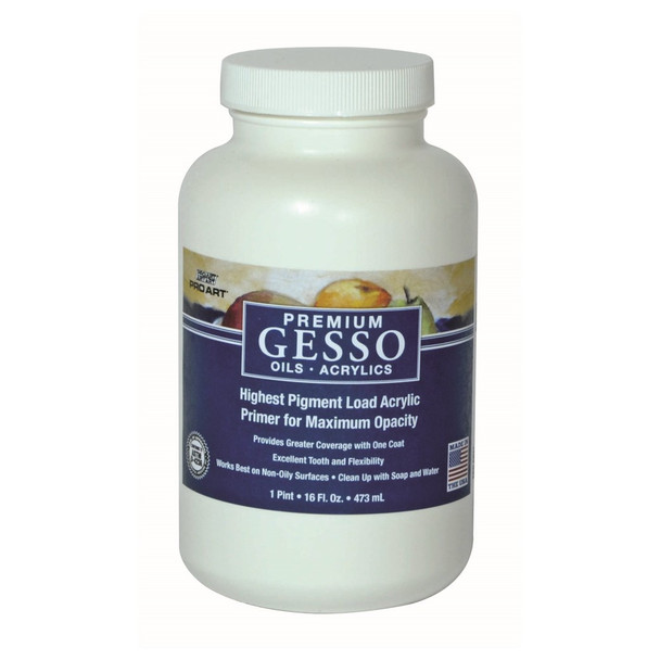 Pro Art Acrylic Gesso Premium 16oz White