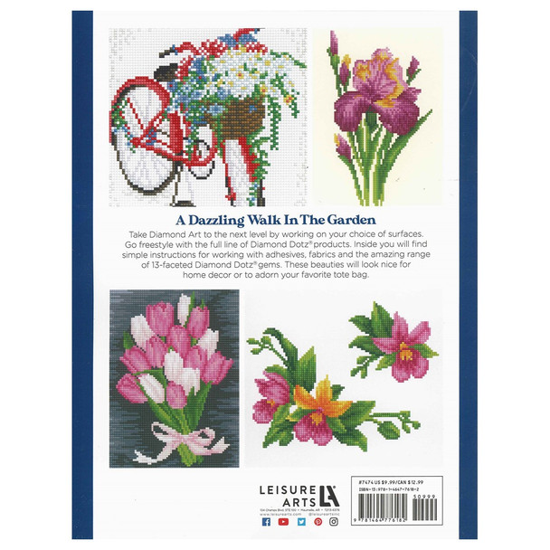 Diamond Art By Leisure Arts Flowers Painting Book