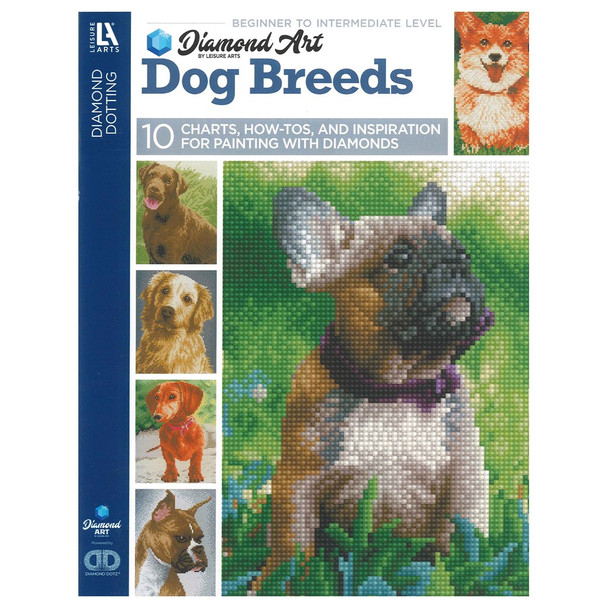 Diamond Art By Leisure Arts Dog Breeds Painting Book