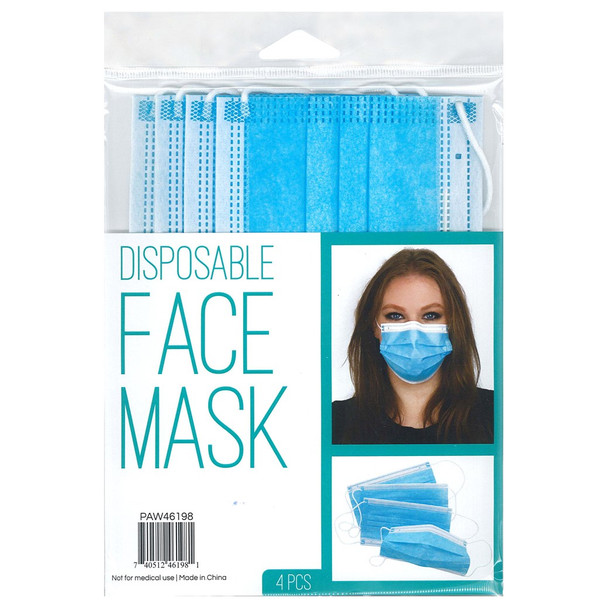 PA Essentials Face Mask Disposable 4pc