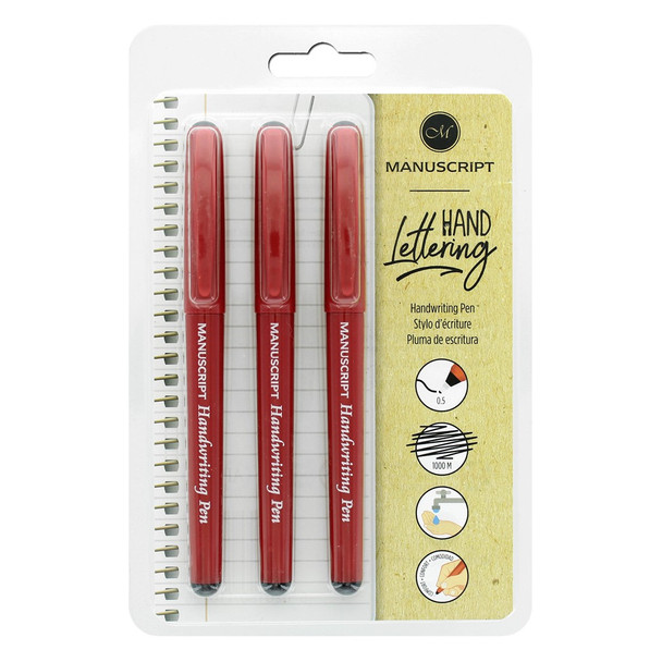 Manuscript Handwriting Triple Pack Black