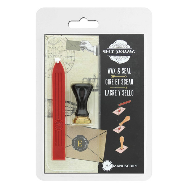 Manuscript Wax Sealing Set Short Handle Initial E