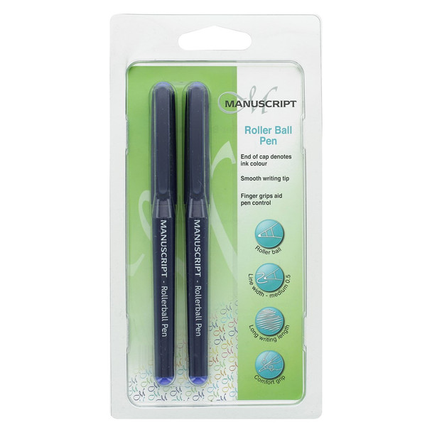 Manuscript Rollerball Twin Pack Blue