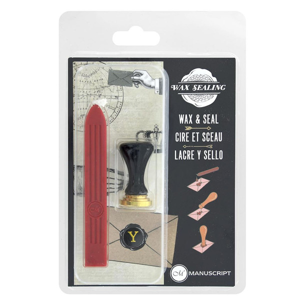 Manuscript Wax Sealing Set Short Handle Initial Y