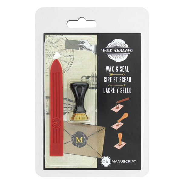 Manuscript Wax Sealing Set Short Handle Initial M