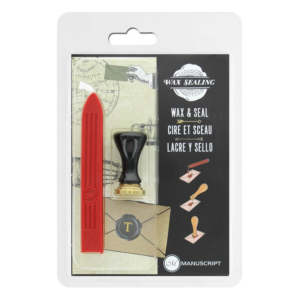 Manuscript Wax Sealing Set Short Handle Initial T