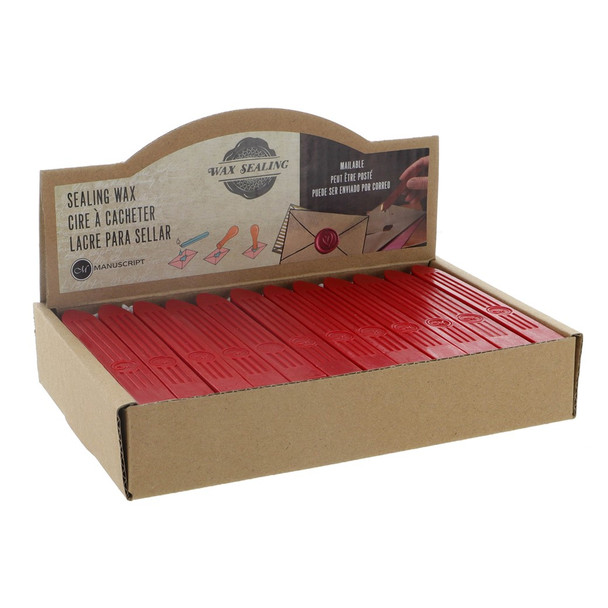 Manuscript Wax Sealing With Wicks 36pc Red
