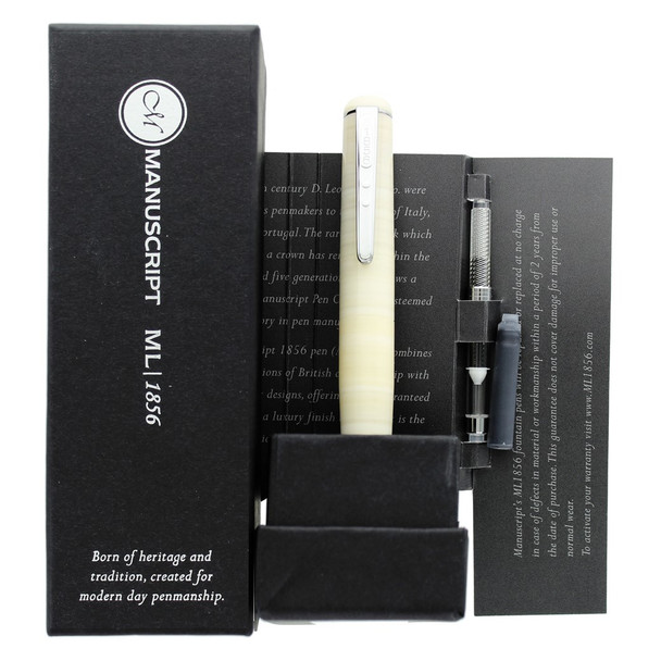 Manuscript Cartridge Pen Fountain Oyster Medium Nib