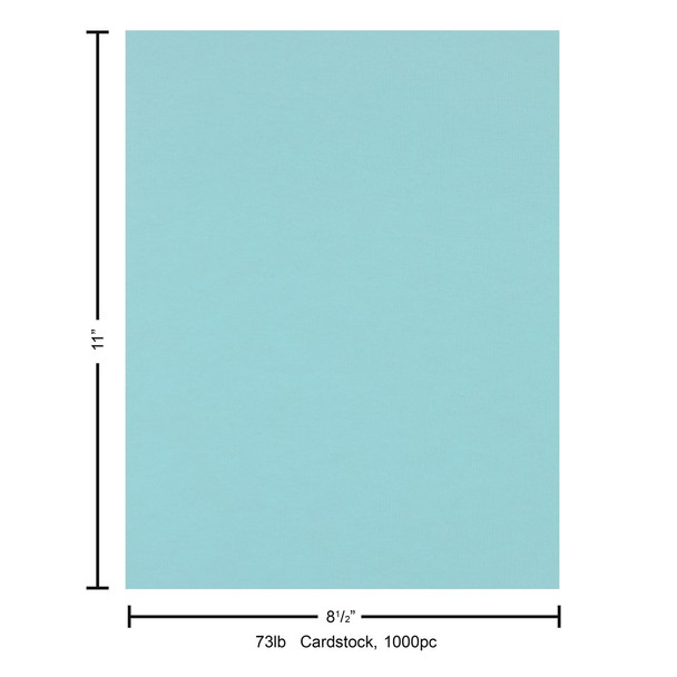 Paper Accents Cardstock 8.5 inch x 11 inch Muslin 73lb Geyser Blue 1000pc Box