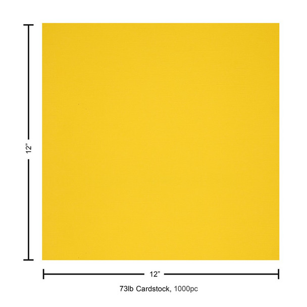 Paper Accents Cardstock 12 inch x 12 inch Muslin 73lb Daffodil 1000pc Box