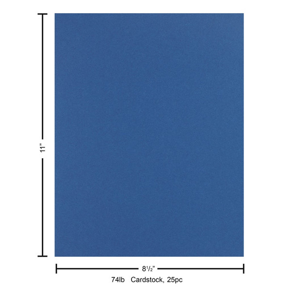 Paper Accents Cardstock 8.5 inch x 11 inch Smooth 74lb Dark Cerulean Blue 25pc