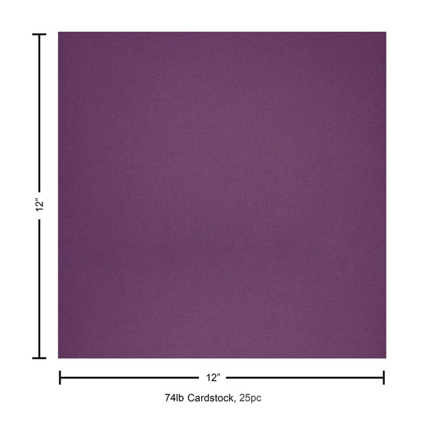 Paper Accents Cardstock 12 inch x 12 inch Muslin 74lb Grape Juice 25pc