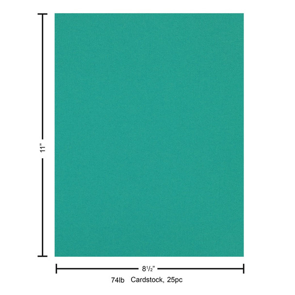 Paper Accents Cardstock 8.5 inch x 11 inch Muslin 74lb Medium Aqua 25pc