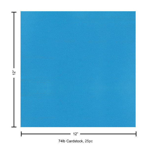 Paper Accents Cardstock 12 inch x 12 inch Muslin 74lb Bluebird 25pc