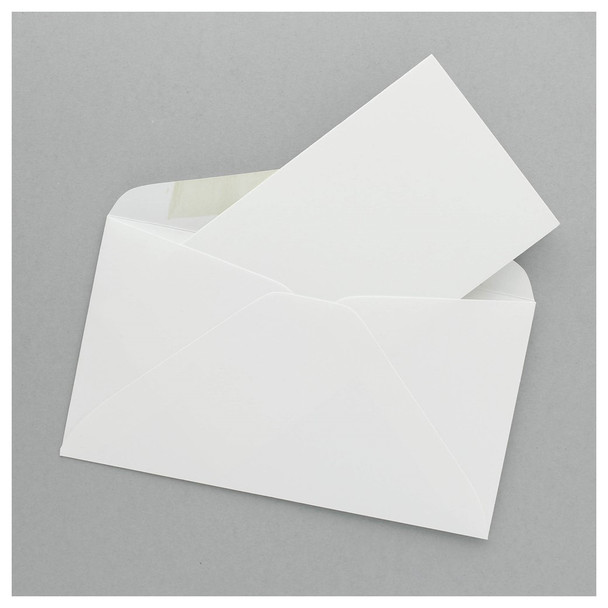 Paper Accents Card Envelopes 3.125 inch x 6.25 inch Slimline Smooth 100lb Solar White 10pc