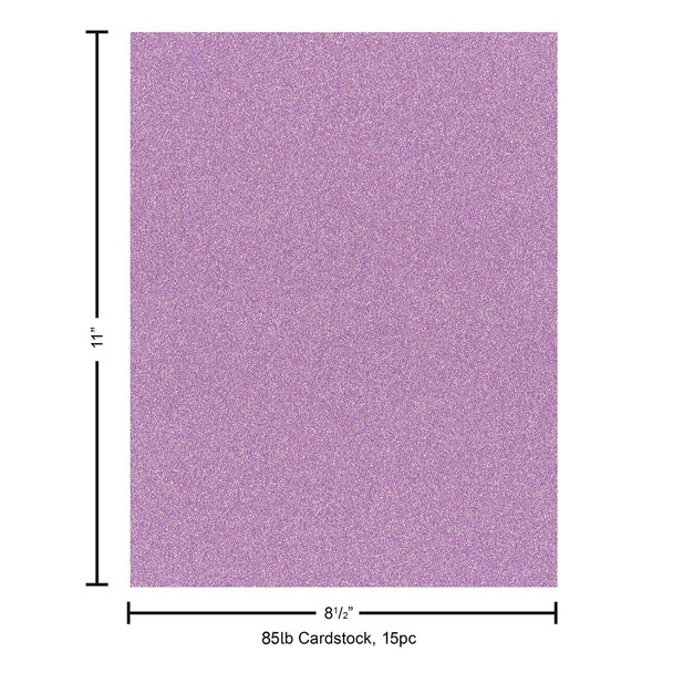 Paper Accents Glitter Cardstock 8.5 inch x 11 inch 85lb Iridescent Sugar Plum 15pc