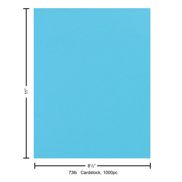 Paper Accents Cardstock 8.5 inch x 11 inch Textured 73lb Popsicle Blue 1000pc Box