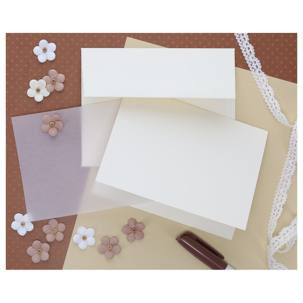 Paper Accents Card and Envelopes Cardmakers Choice 5 inch x 7 inch 100lb Cream 20pc