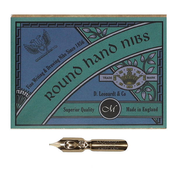 Manuscript Dip Pen Round Hand 5 Nibs 0.75mm Bronze 24pc