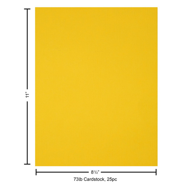 Paper Accents Cardstock 8.5 inch x 11 inch Muslin 73lb Raincoat Yellow 25pc