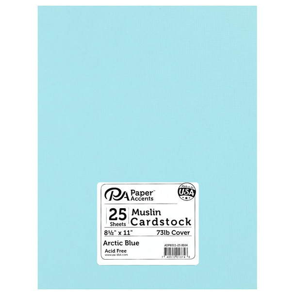 Paper Accents Cardstock 8.5 inch x 11 inch Muslin 73lb Arctic Blue 25pc