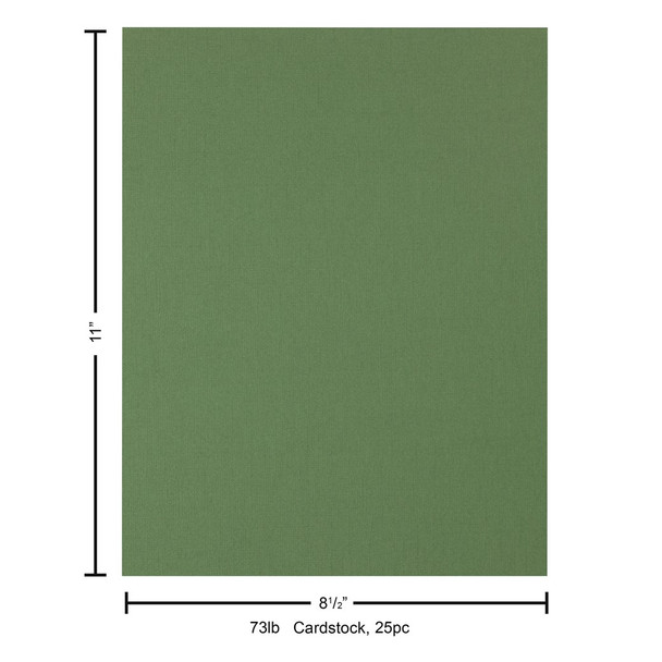 Paper Accents Cardstock 8.5 inch x 11 inch Textured 73lb Billiard Green 25pc