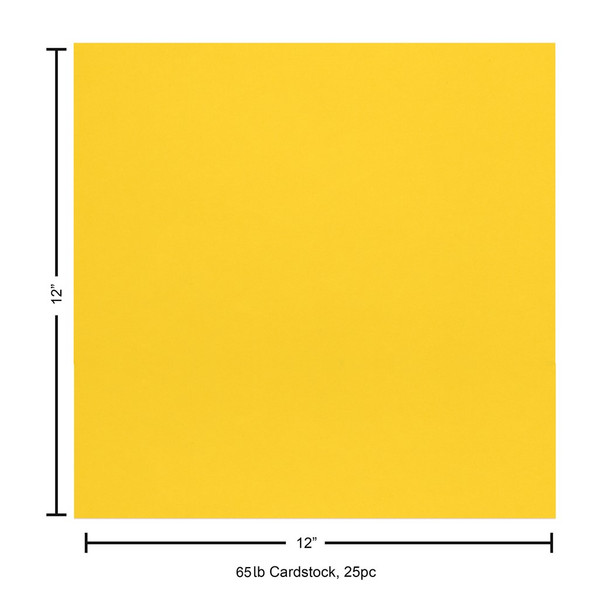 Paper Accents Cardstock 12 inch x 12 inch Stash Builder 65lb Raincoat Yellow 25pc