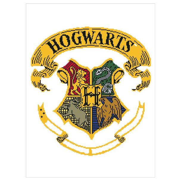 Camelot Dots Diamond Painting Kit Advanced Harry Potter Hogwarts Crest