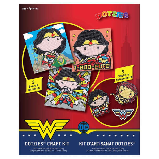 Camelot Dots Diamond Painting Kit Beginner DC Wonder Woman Dotzies Craft