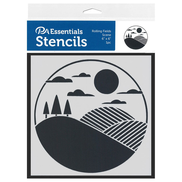 PA Essentials Stencil 6 inch x 6 inch Rolling Fields